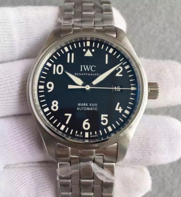 IWC MKF Mark XVIII IW3270 Blue Dial SS Bracelet A2892