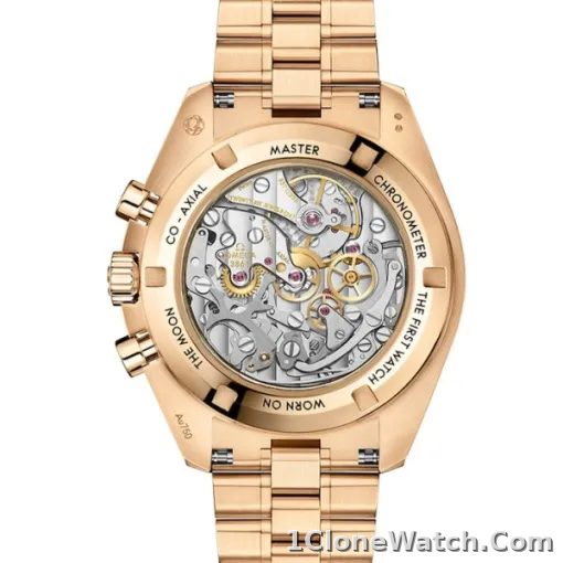 Omega Speedmaster Unisex Automatic Green 18ct Yellow Gold Watch O31060425010001 - detail
