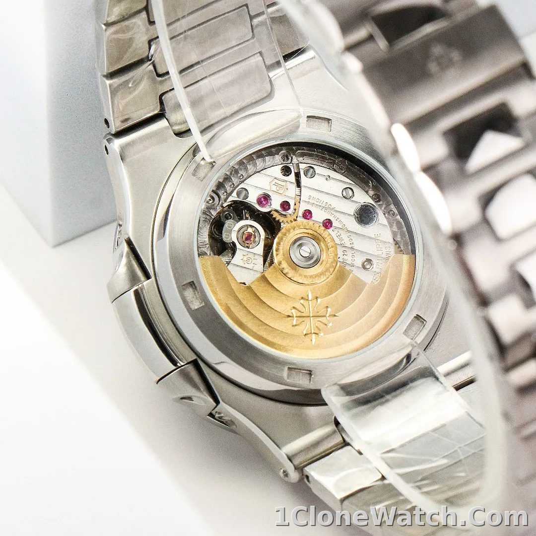 Patek Philippe Silver Nautilus Watch - detail