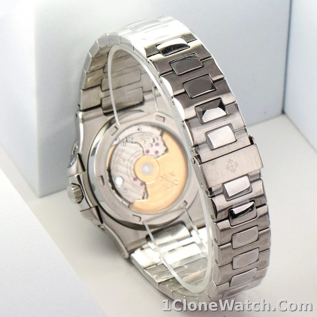 Patek Philippe Silver Nautilus Watch - detail