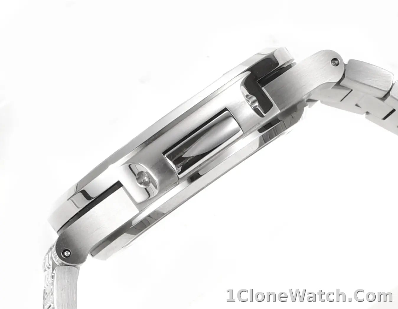 Patek Philippe Nautilus Platinum Green Watch - detail
