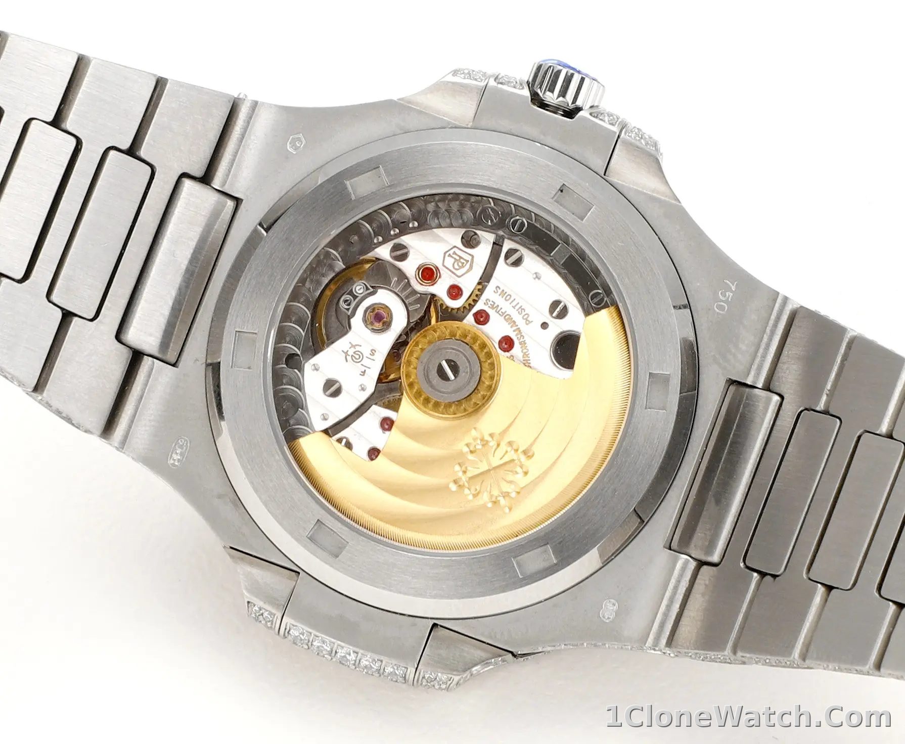 Patek Philippe Nautilus Platinum Green Watch - detail