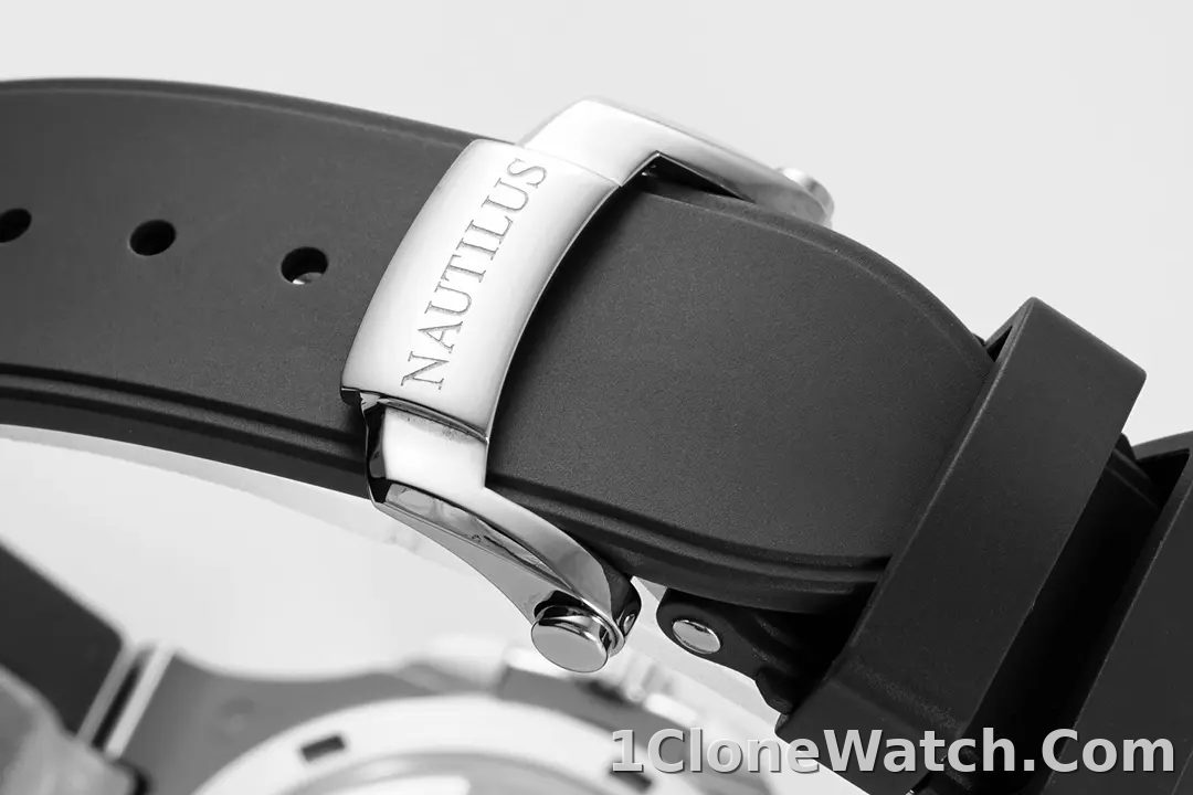 Patek Philippe Blue Nautilus Rubber Watch - detail