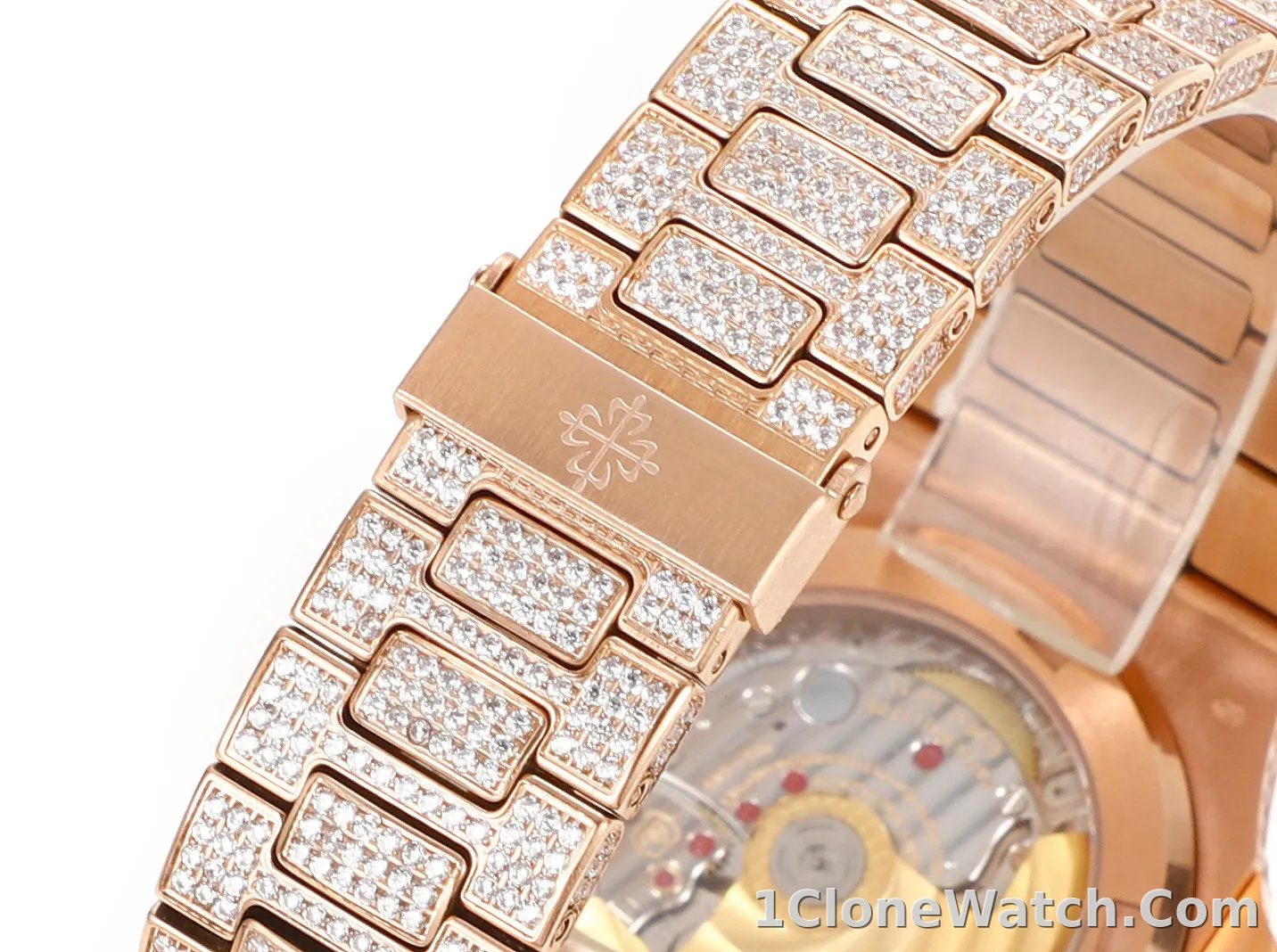 Patek Philippe Rose Gold Diamond Watch - detail