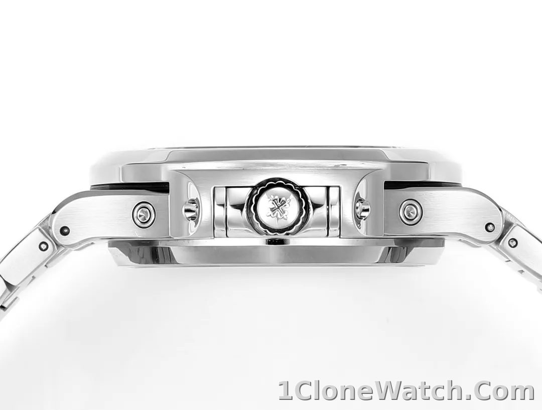 Patek Philippe Silver Nautilus Watch - detail