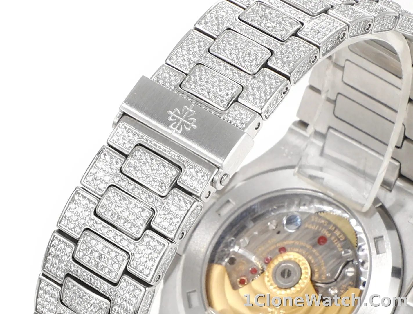 Patek Philippe Nautilus Full Star Platinum Watch - detail