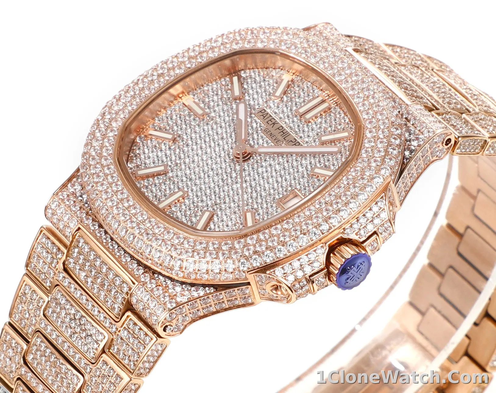 Patek Philippe Nautilus Rose Gold Watch - detail