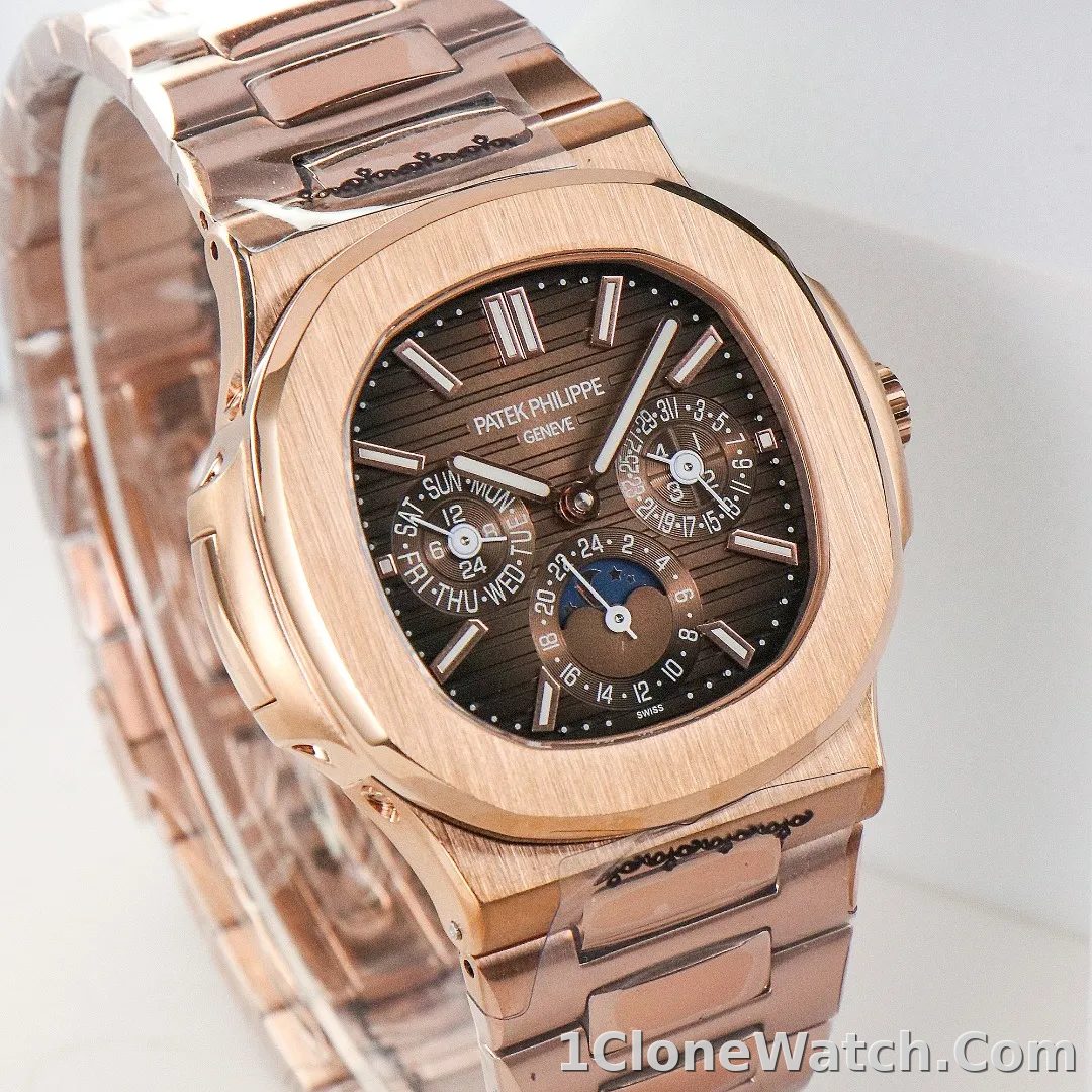 Patek Philippe Rose Gold Nautilus Watch - detail