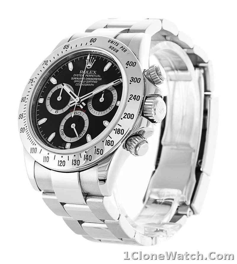 Rolex Daytona 40mm Black Dial 116520 - detail