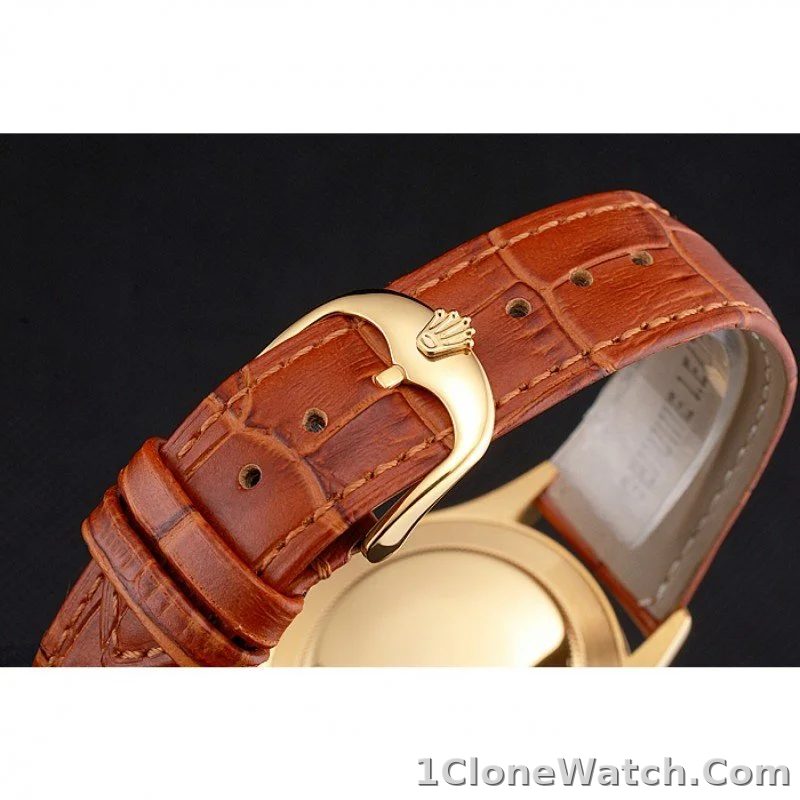 Superclone Rolex Cellini 38mm Gold Dial REP016789 - detail