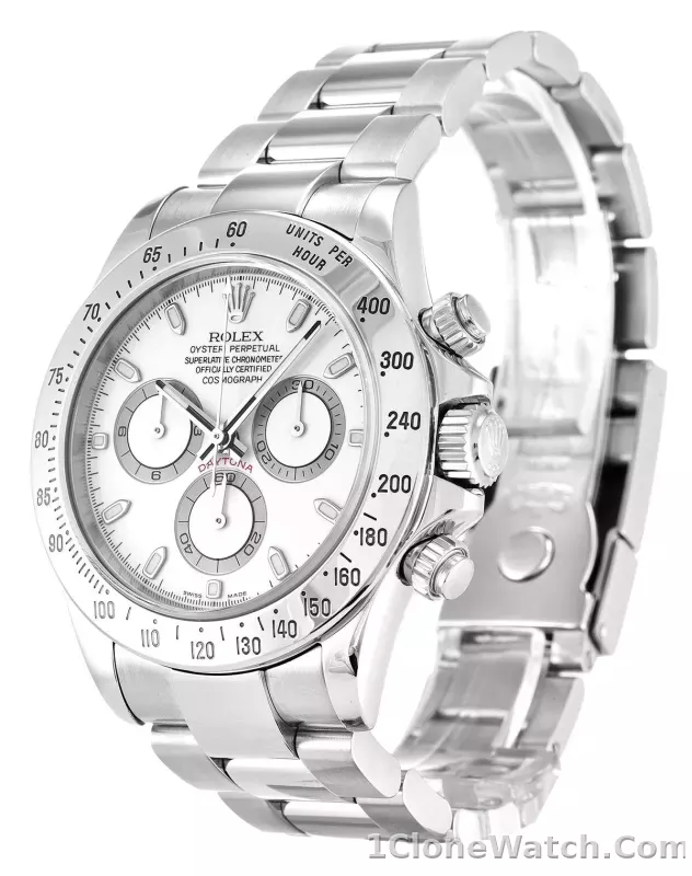 Rolex Daytona 40mm White Dial 116520 - detail