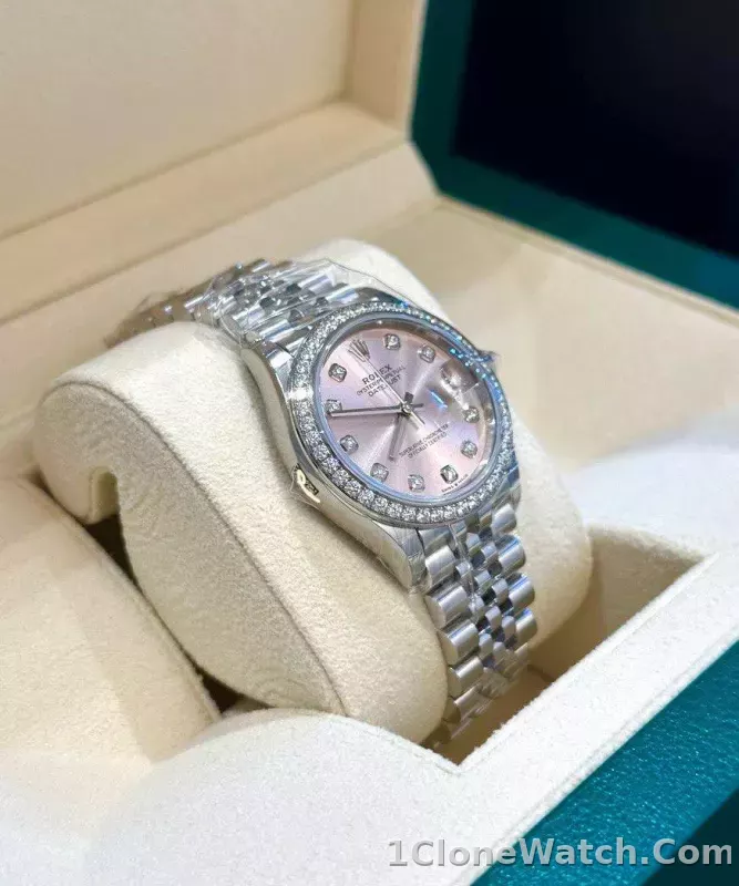 Rolex Datejust 31mm Pink Dial 278384RBR - detail