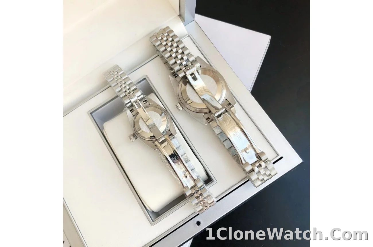 Couple Watches Rolex Datejust 36/28mm SS/SS Jub Blue/Dial - detail