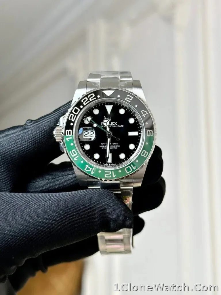Rolex GMT-Master II 40mm Black Dial 126720VTNR  Sprite - detail