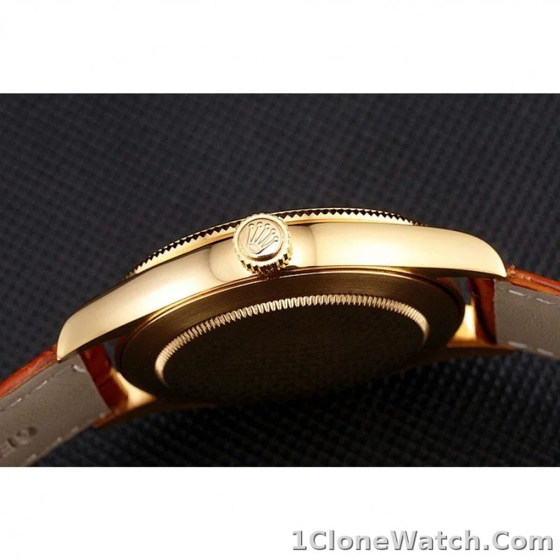 Superclone Rolex Datejust 38mm Gold Dial REP016818 - detail
