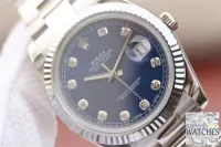 ROLEX DATEJUST BLUE DIAL STAINLESS STEEL 41MM SWISS REPLICA m126334.0015 - view 5