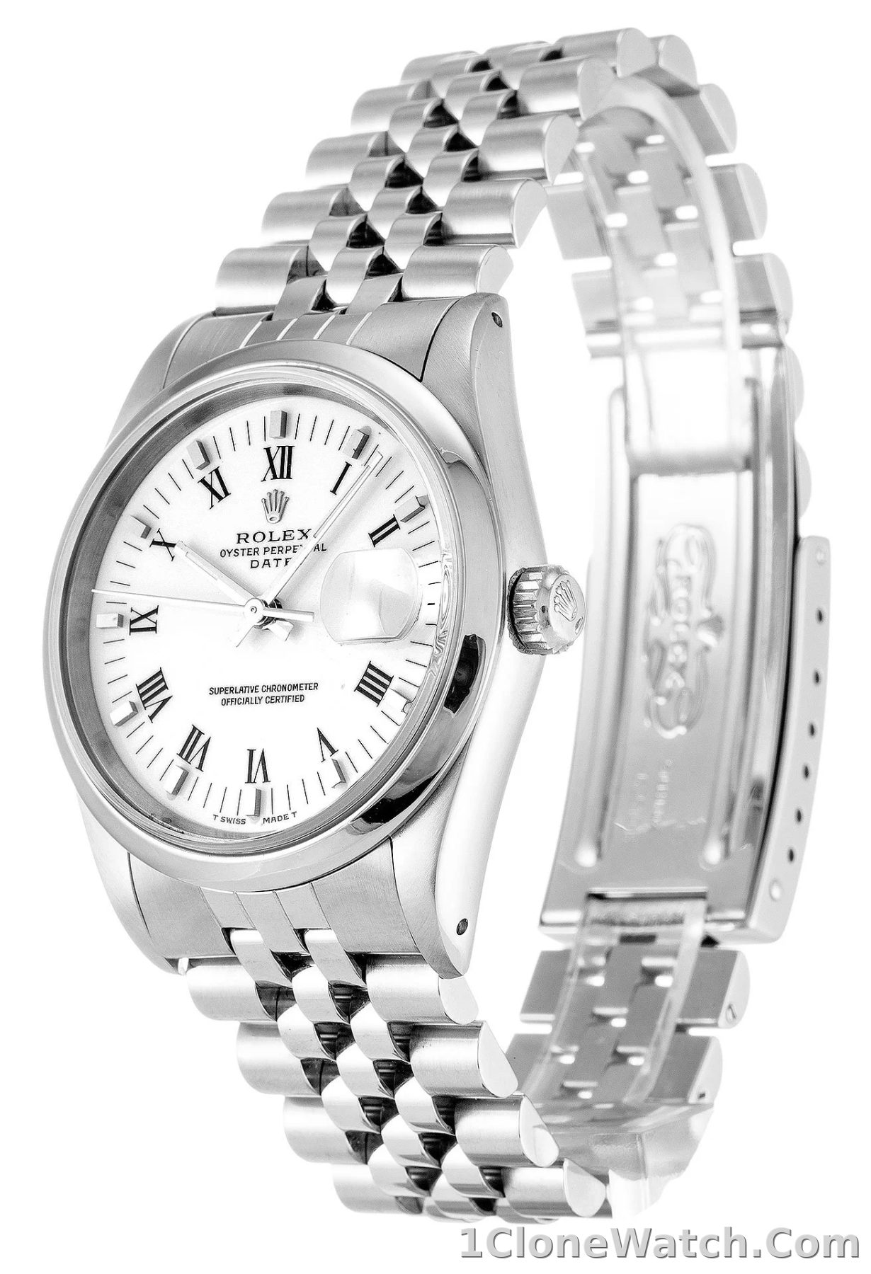 Rolex Oyster Perpetual Date 34mm White Dial 15200 - detail