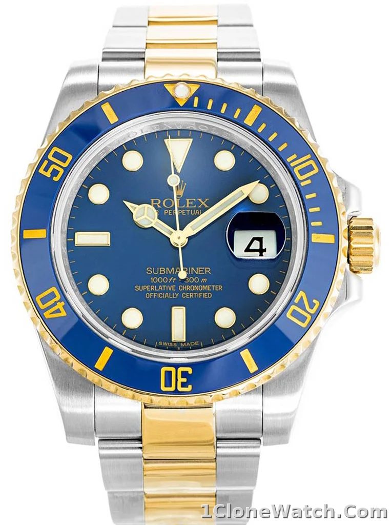 Superclone Rolex Submariner 40mm Blue Dial 116613LB  Bluesy