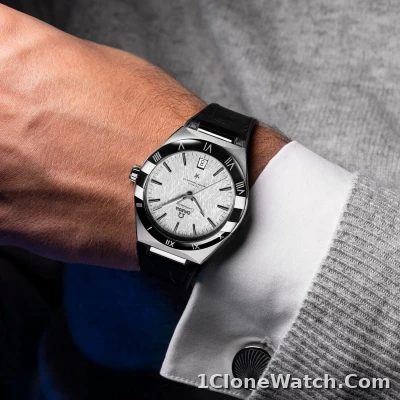 Omega Constellation Men Automatic Grey Leather Watch O13133412106001 - detail