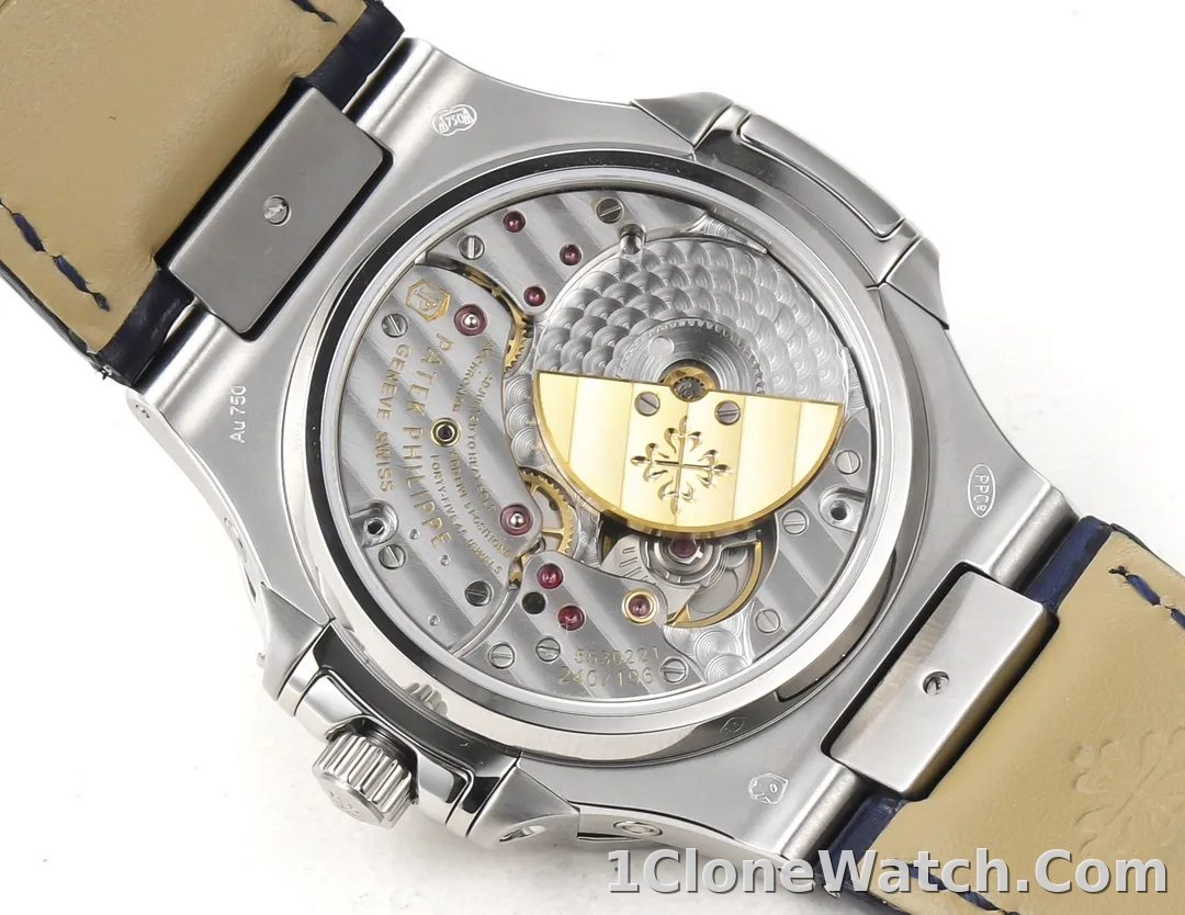 TW Patek Philippe Nautilus Blue Strap Watch - detail