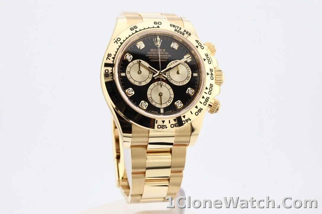 Superclone Rolex Daytona 40 mm Bright black Dial 126508 - detail