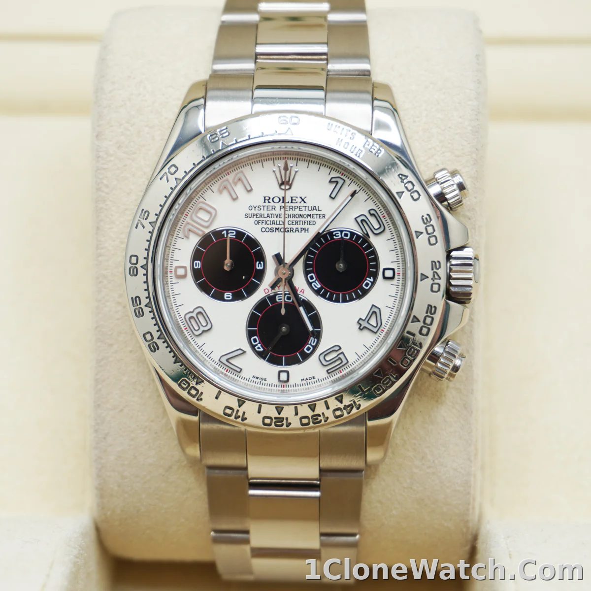 Superclone Rolex Daytona Panda Dial 116509 Arabic Numberals - detail