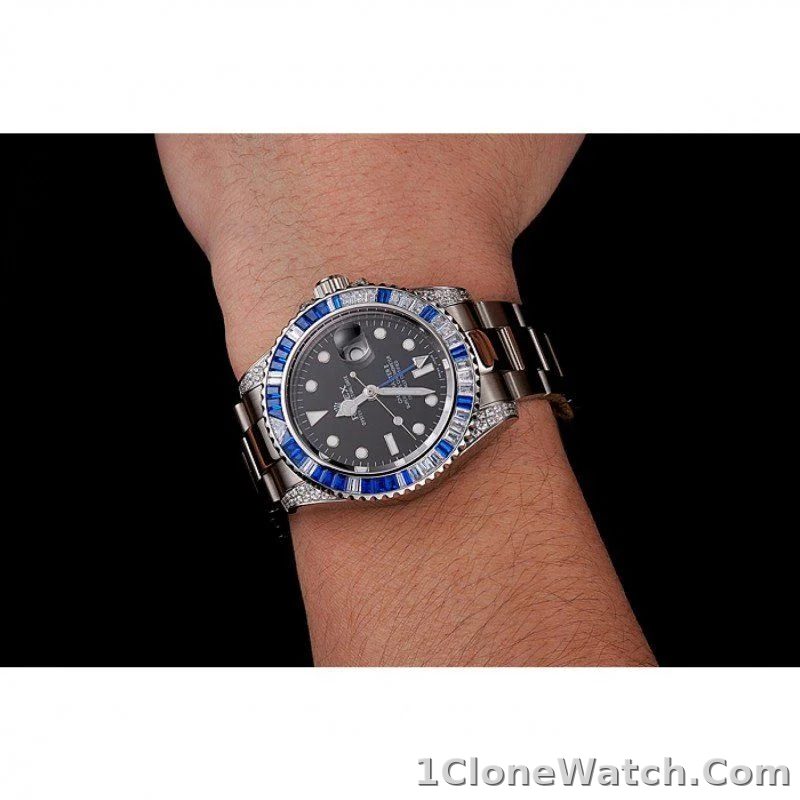 Superclone Rolex GMT-Master II 41mm Black Dial 1453747 - detail