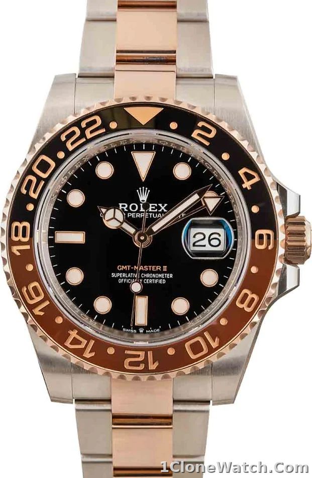 Superclone Rolex GMT-Master II 40mm Black Dial 126711CHNR Root Beer