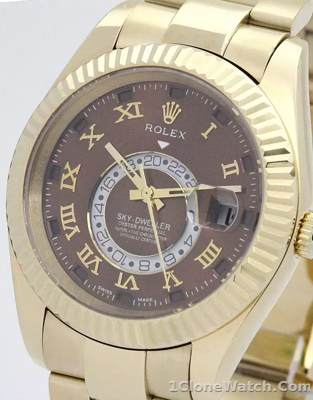 Rolex Sky-Dweller 42mm Brown Dial 326938 - detail