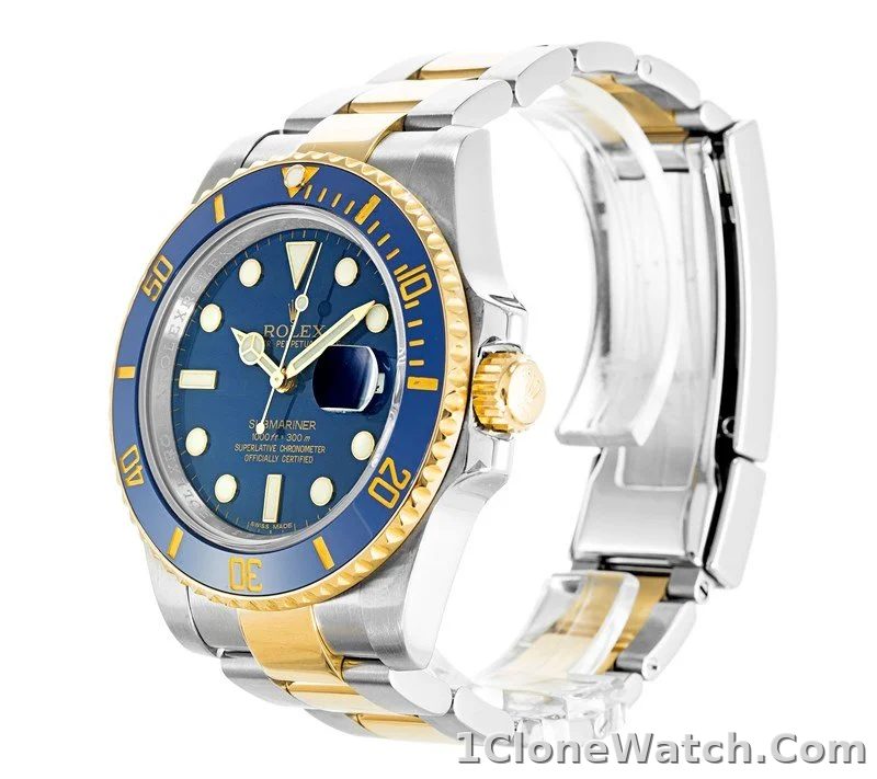 Superclone Rolex Submariner 40mm Blue Dial 116613LB  Bluesy - detail